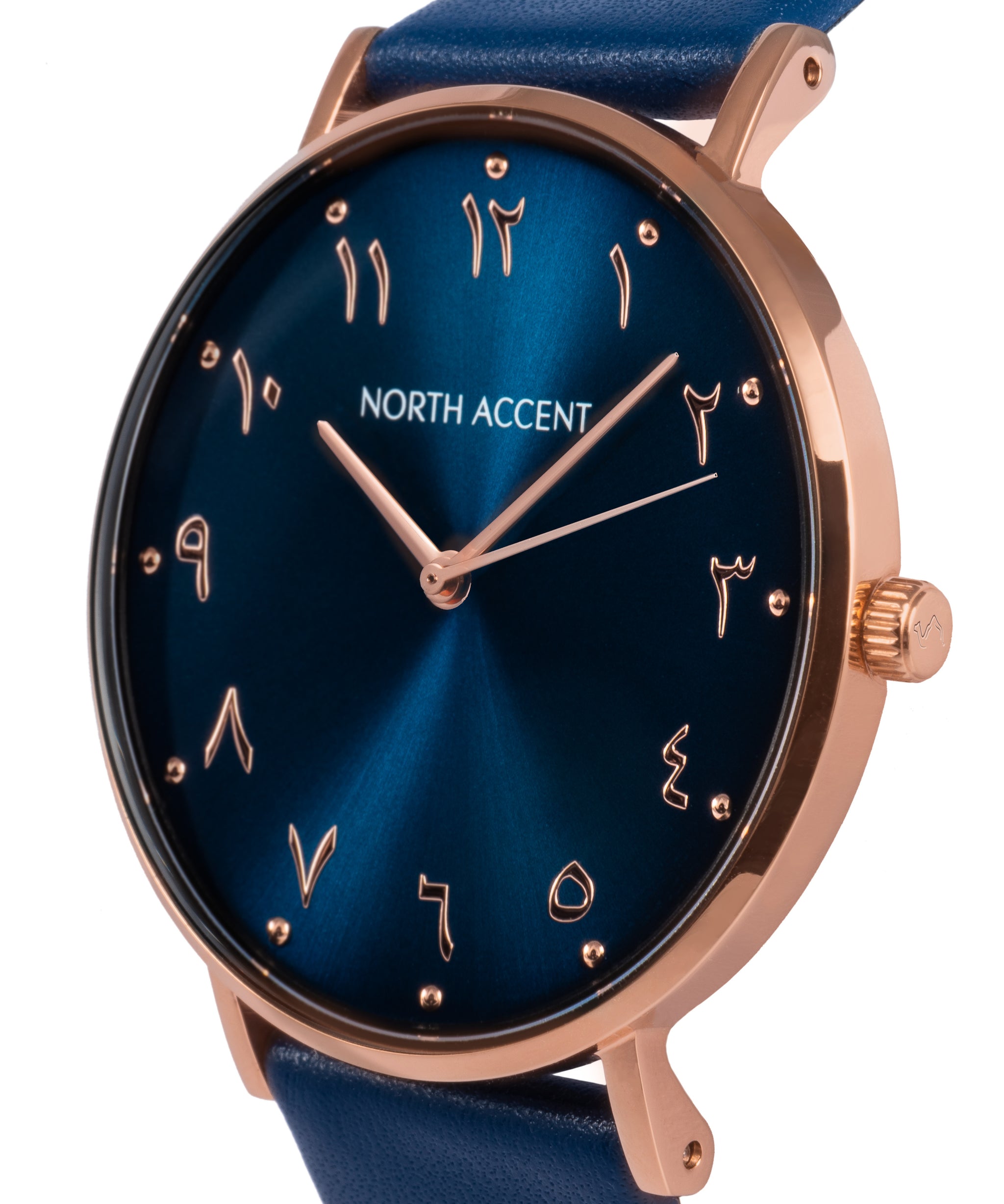 Azure Rose | Caramel Leather - NORTH ACCENT Inc., Watch watches men women luxury arabic watch classic minimalist,