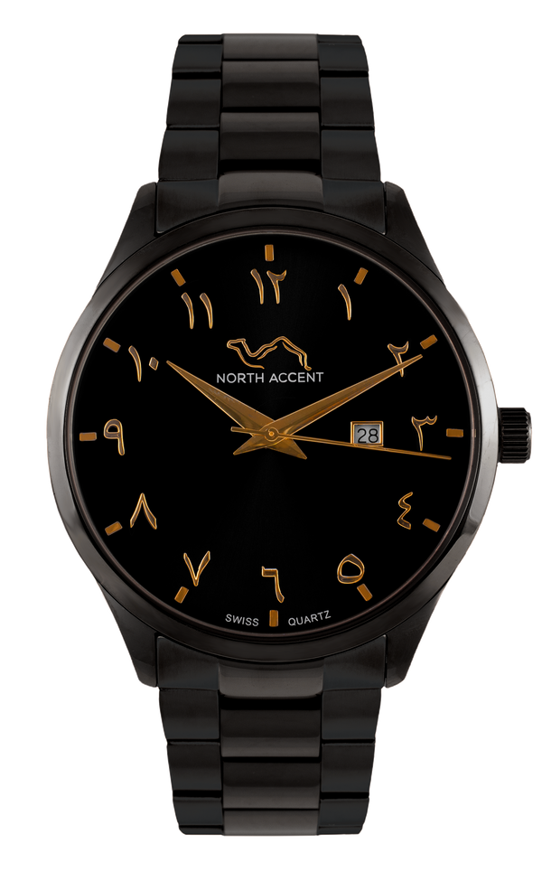 GRAND | Black Gold - NORTH ACCENT Inc., Watch watches men women luxury arabic watch classic minimalist,