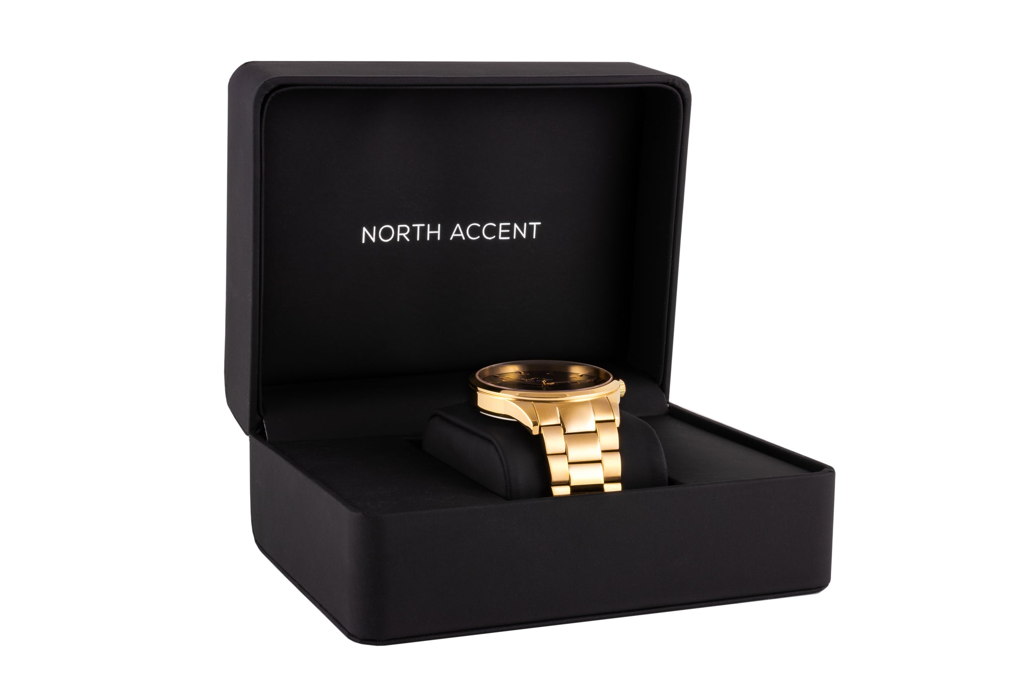 GRAND | Gold Black - NORTH ACCENT Inc., Watch watches men women luxury arabic watch classic minimalist,