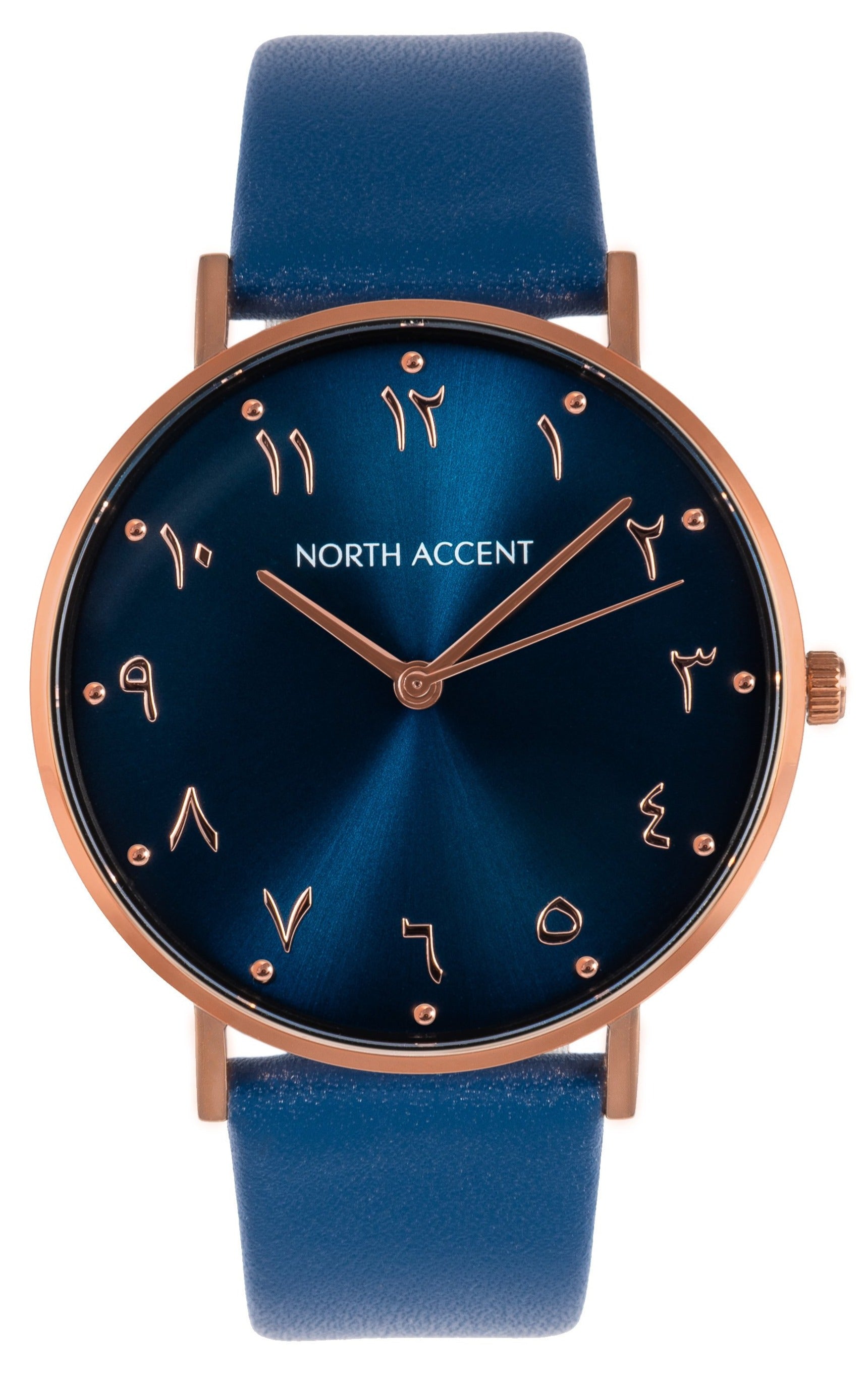 Azure Rose Blue Leather NORTH ACCENT Inc