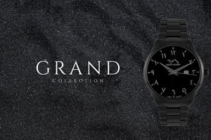 GRAND | Black Matte - NORTH ACCENT Inc., Watch watches men women luxury arabic watch classic minimalist,